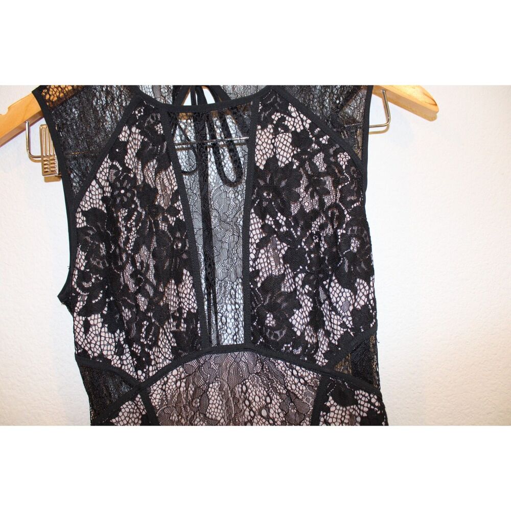 The Jet Set Diaries size xsmall black lace with nude lining mini dress - Picture 11 of 11
